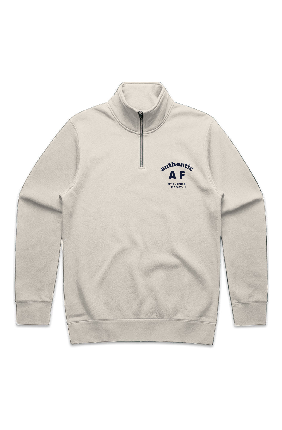 Authentic AF Quarter Zip Mock Sweater