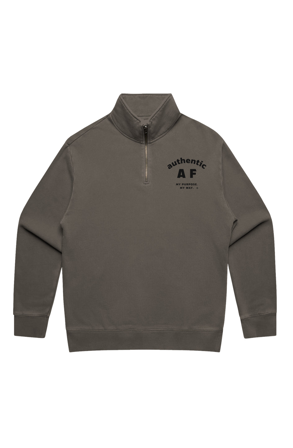 Authentic AF Quarter Zip Mock Sweater