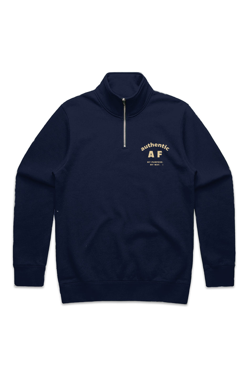 Authentic AF Quarter Zip Mock Sweater