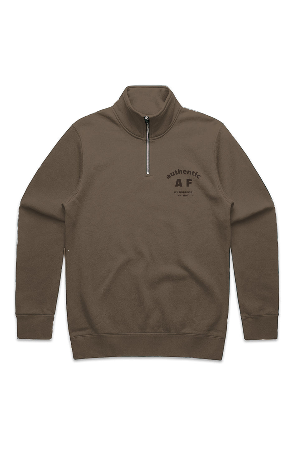 Authentic AF Quarter Zip Mock Sweater