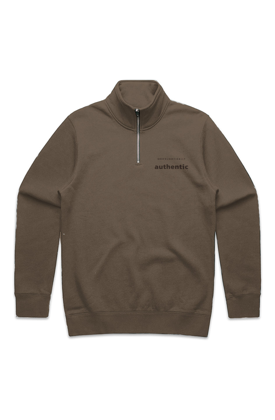 Unapologetically Authentic Quarter Zip Crew Sweater