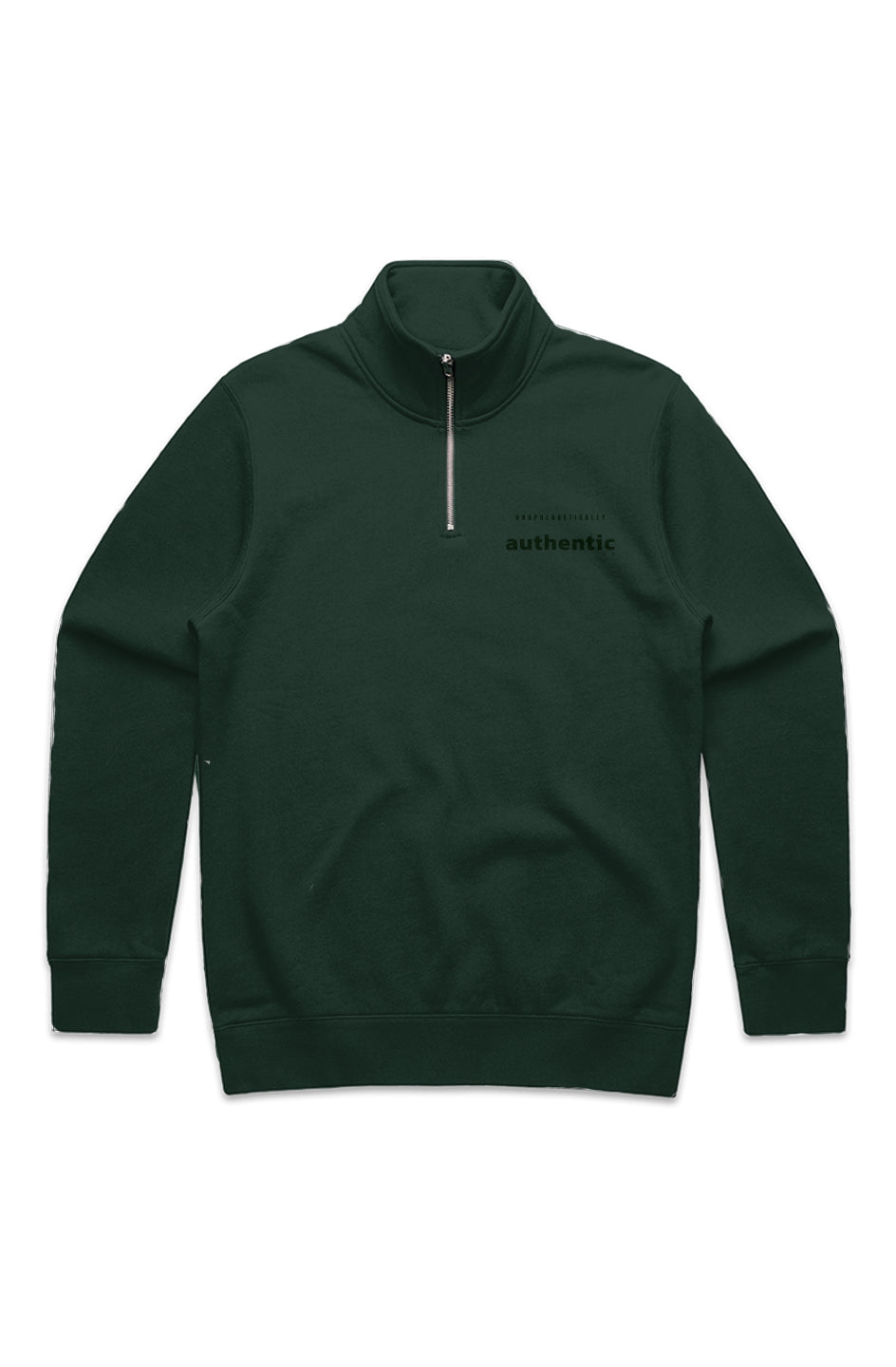 Unapologetically Authentic Quarter Zip Mock Sweater