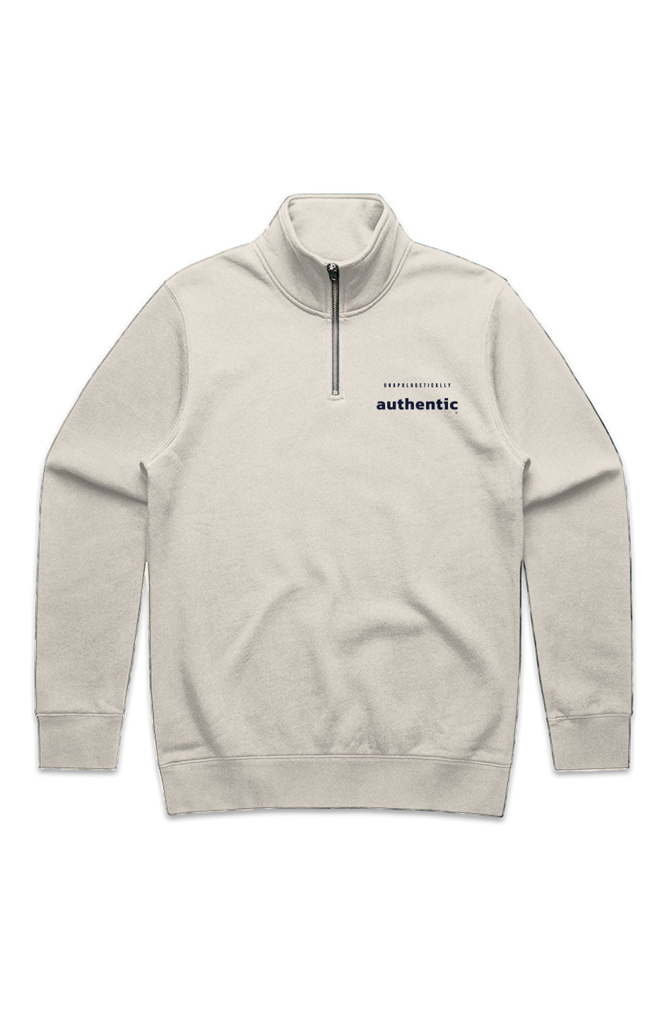 Unapologetically Authentic Quarter Zip Mock Sweater