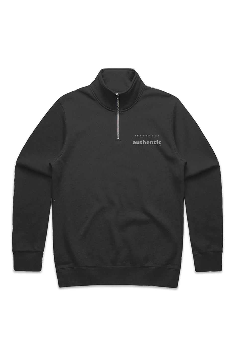Unapologetically Authentic Quarter Zip Mock Sweater
