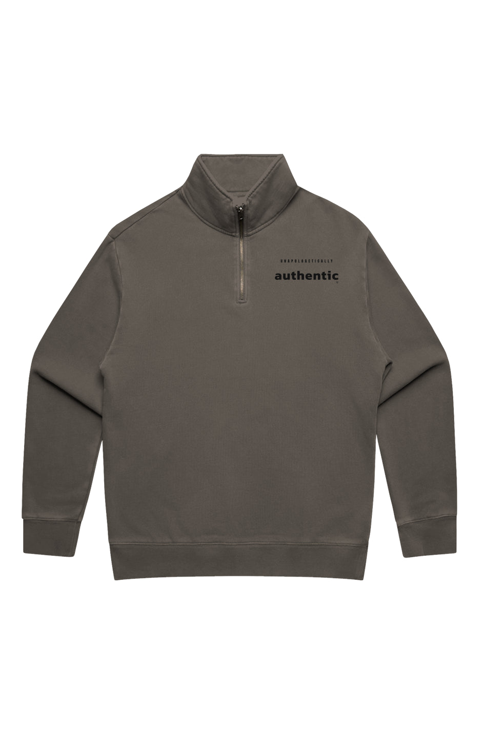 Unapologetically Authentic Quarter Zip Mock Sweater