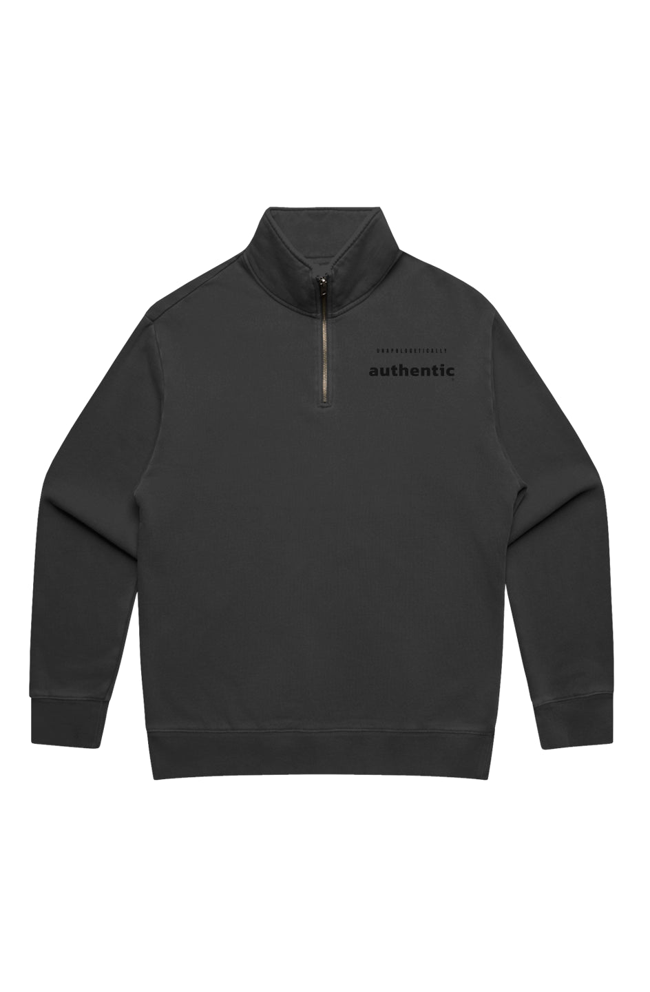 Unapologetically Authentic Quarter Zip Mock Sweater