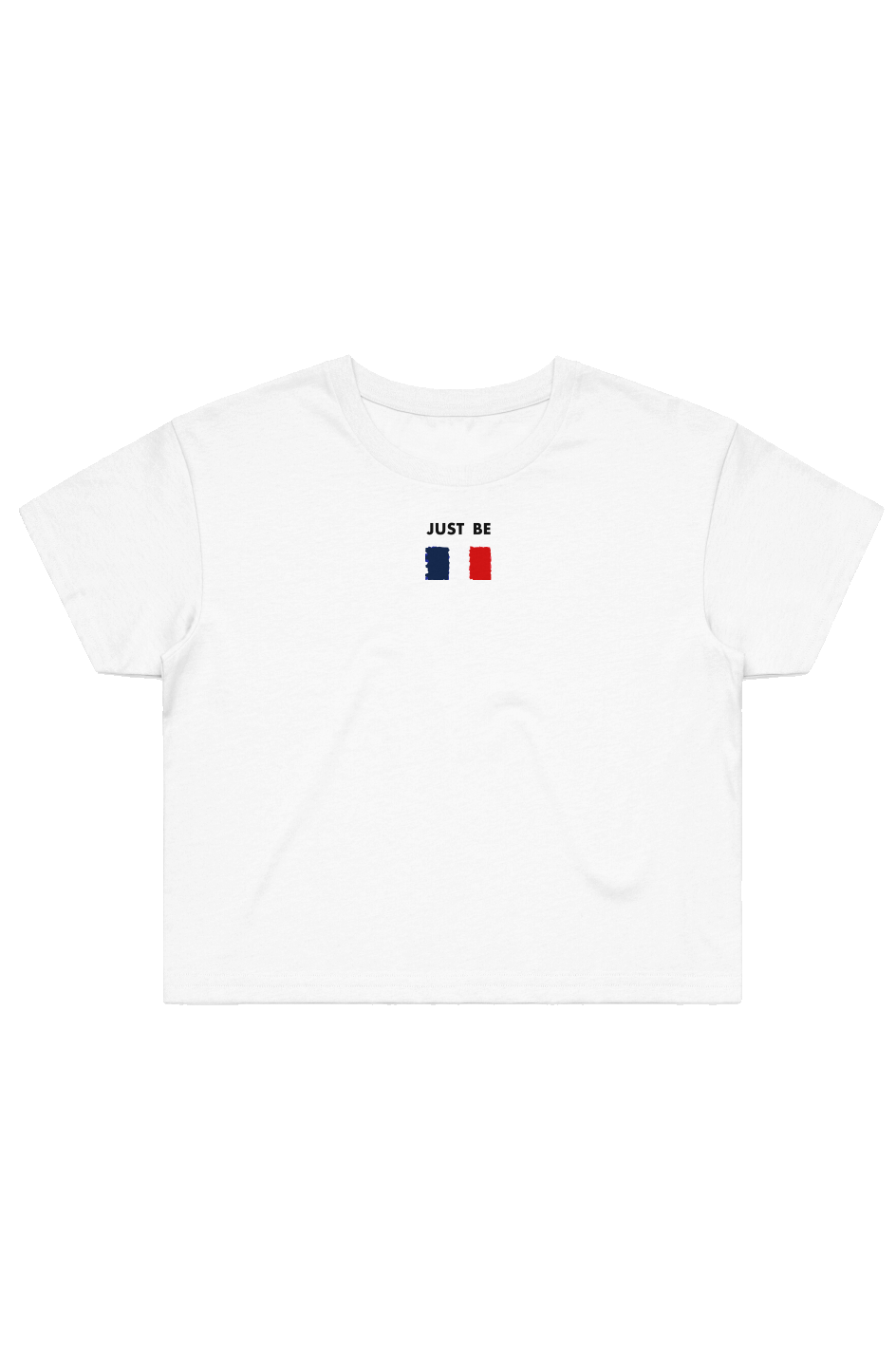 JUST BE UNITED FRENCH STREET CROP TEE