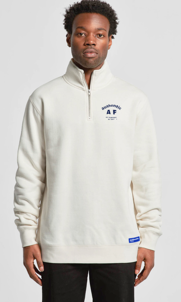 Authentic AF Quarter Zip Mock Sweater
