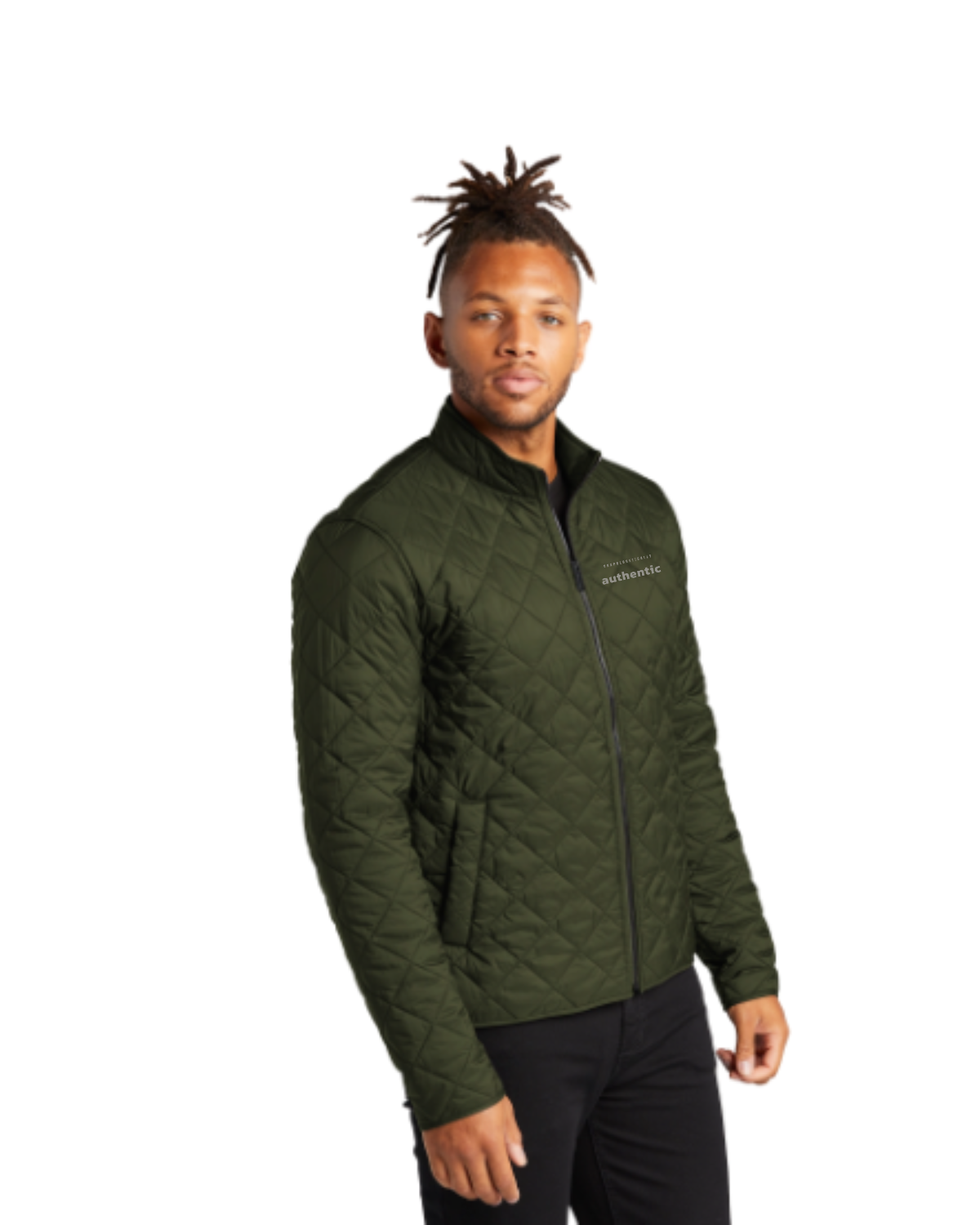 Unapologetically Authentic Mens Quilted Full-Zip Jacket