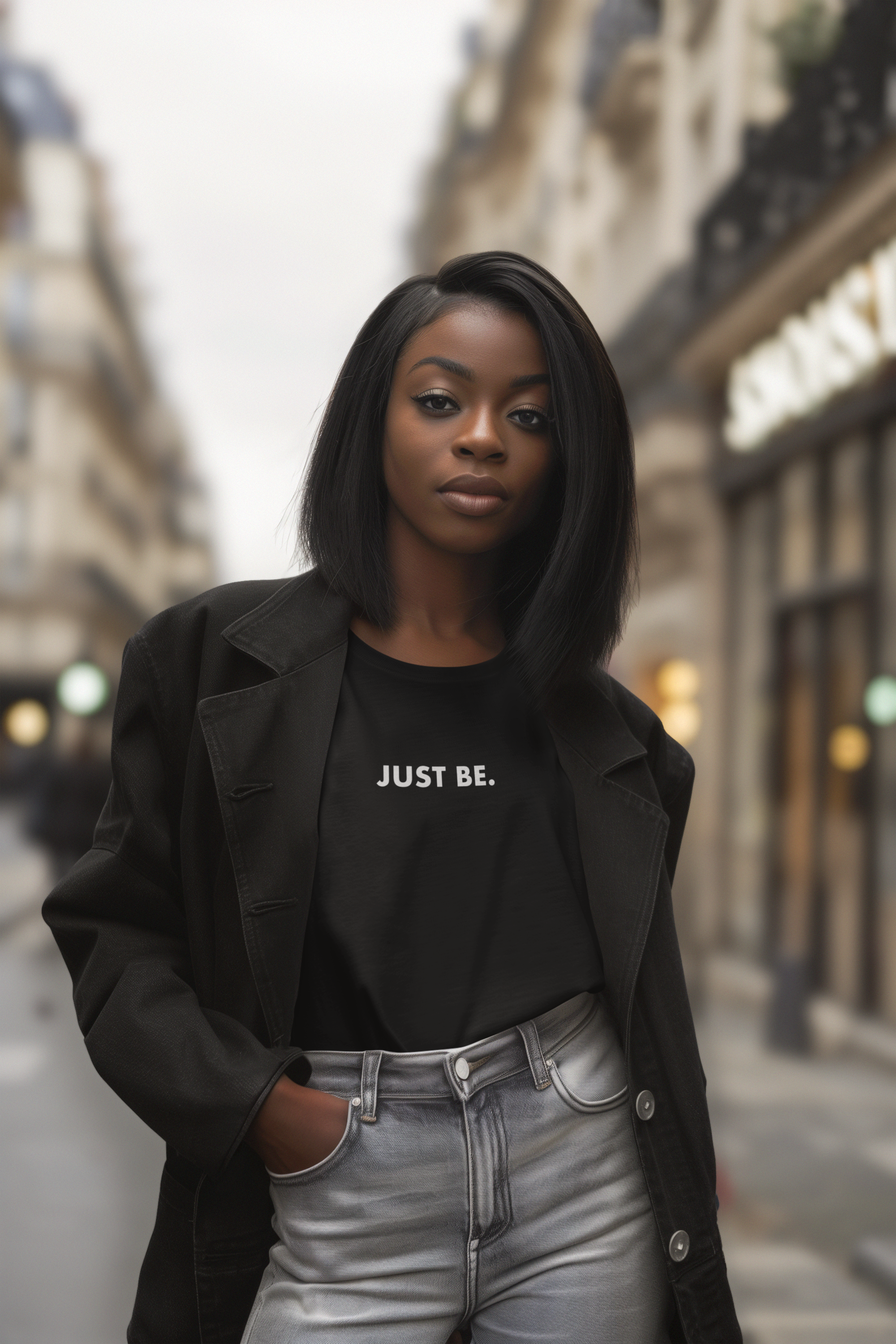 Just Be - Women's Loose Mid-Length Tee