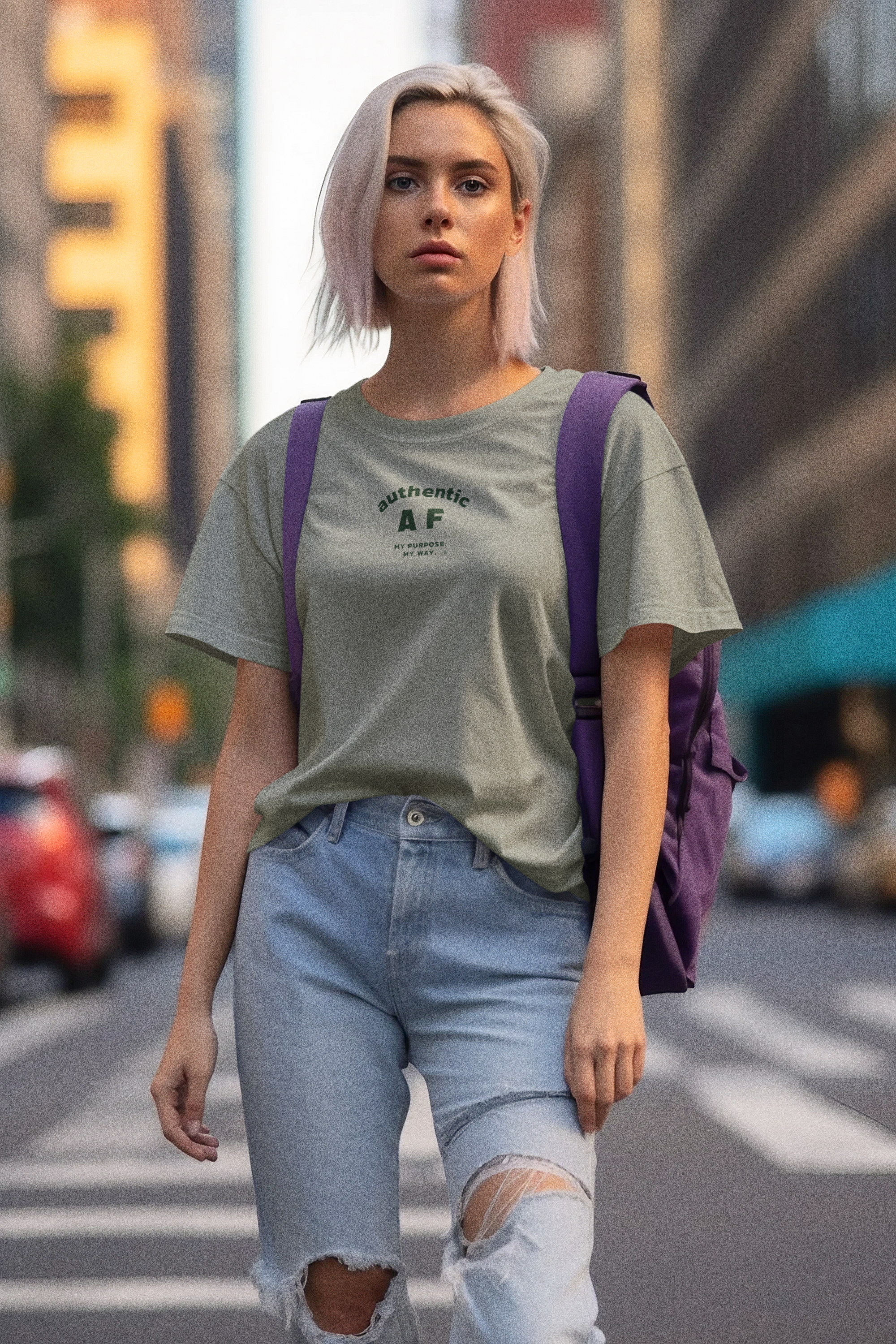 Authentic AF Heavy Loose Faded Tee