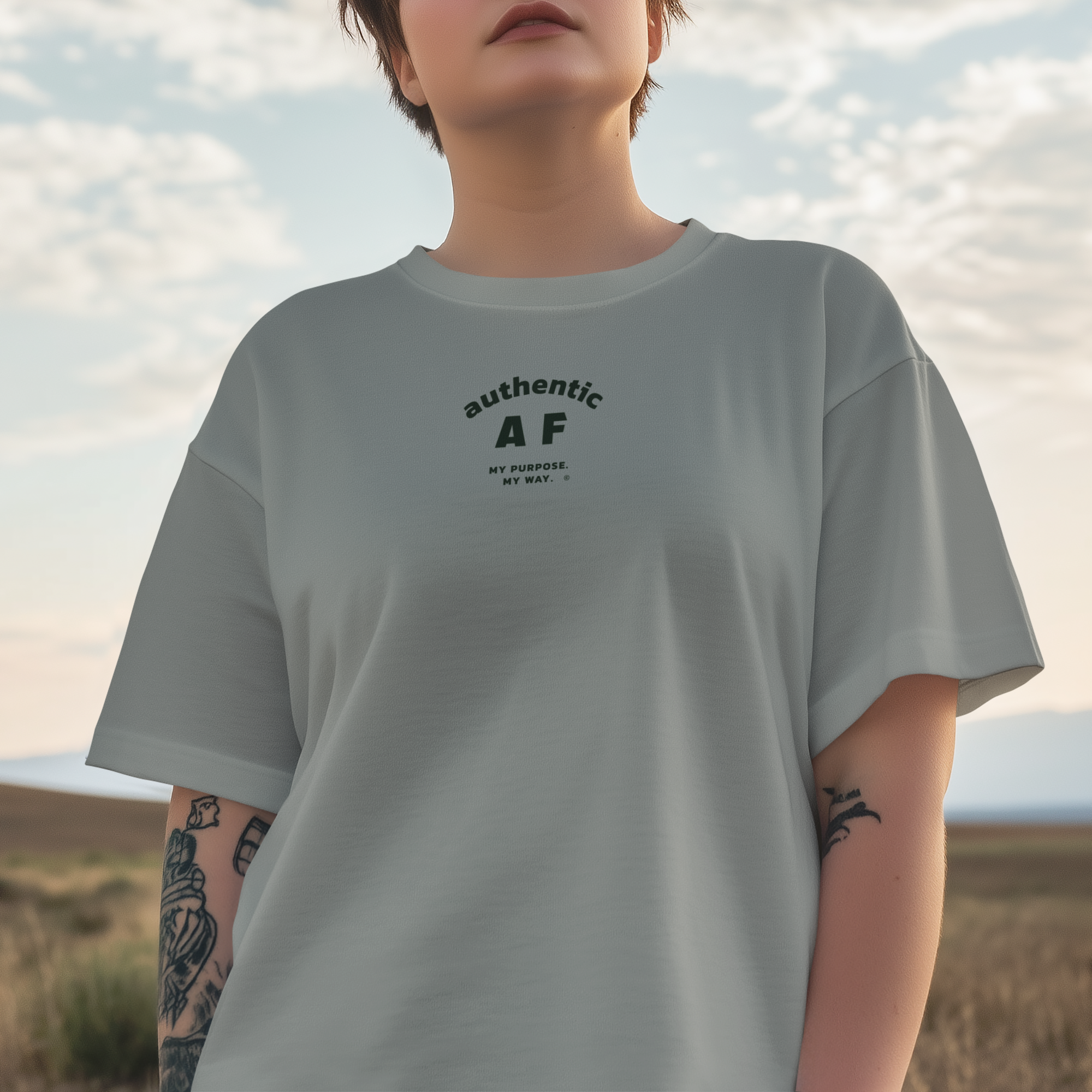 Authentic AF Heavy Loose Faded Tee