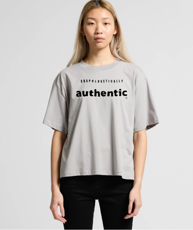 Unapologetically Authentic Women's Waist-Cut Midweight Loose Tee