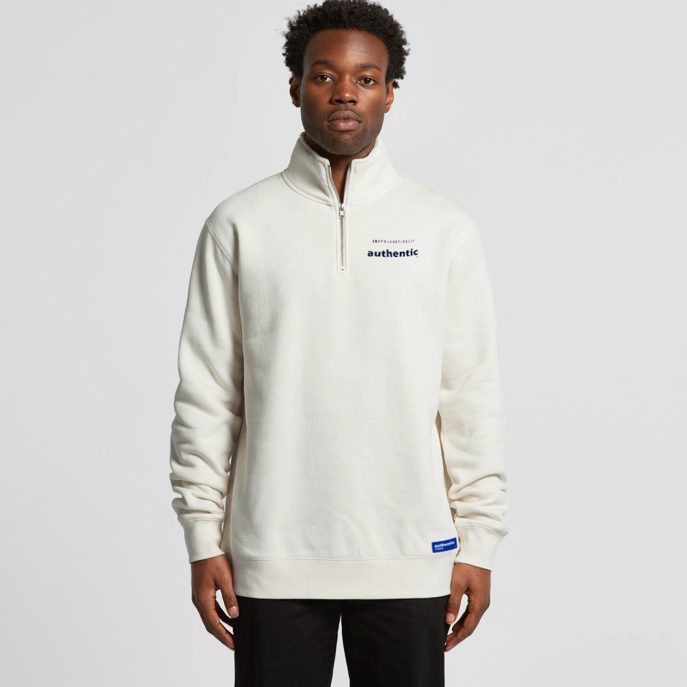 Unapologetically Authentic Quarter Zip Mock Sweater