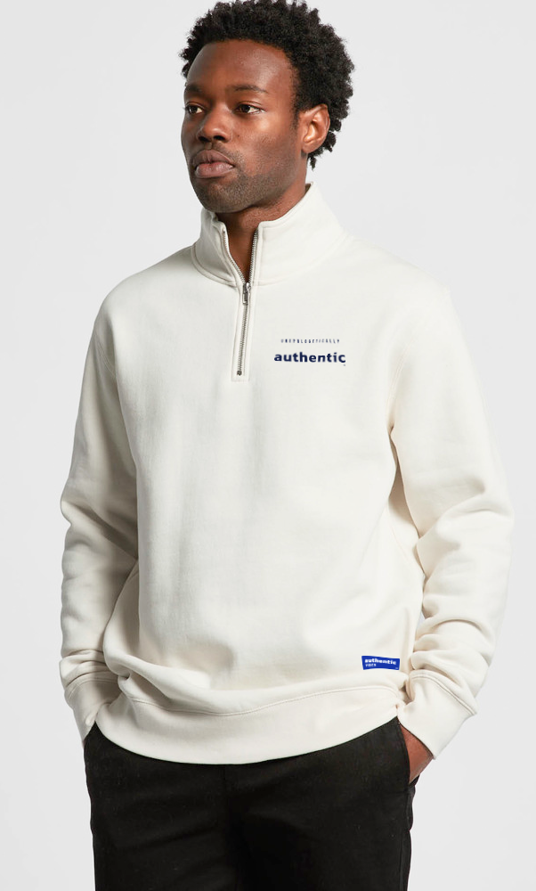 Unapologetically Authentic Quarter Zip Mock Sweater