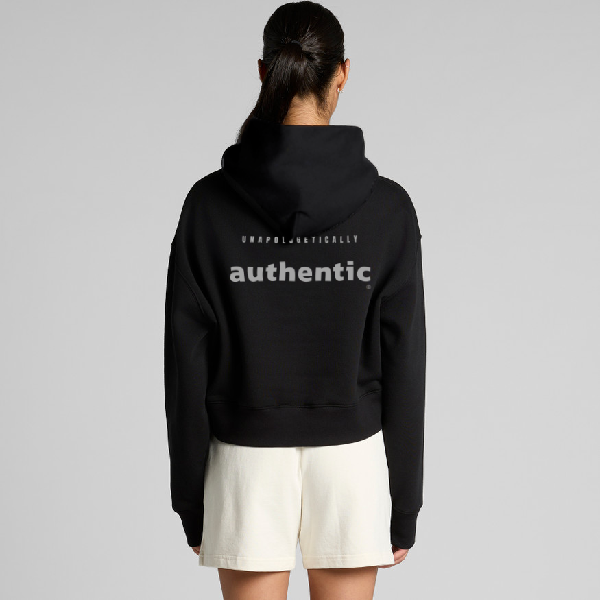 Unapologetically Authentic Women's Heavyweight Crop Hoodie