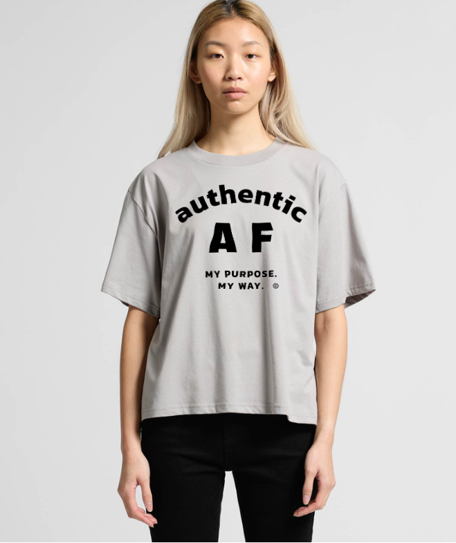 Authentic AF Women's Waist-Cut Midweight Loose Tee